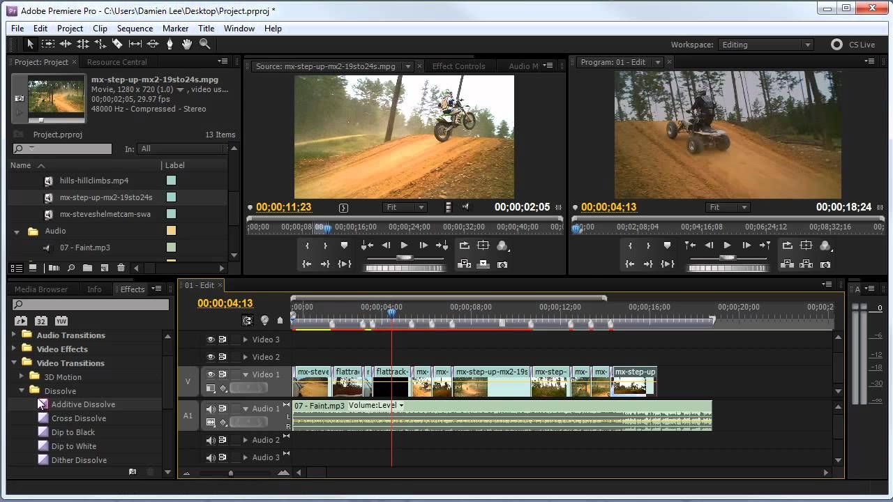 Adobe premiere video editing software tutorial